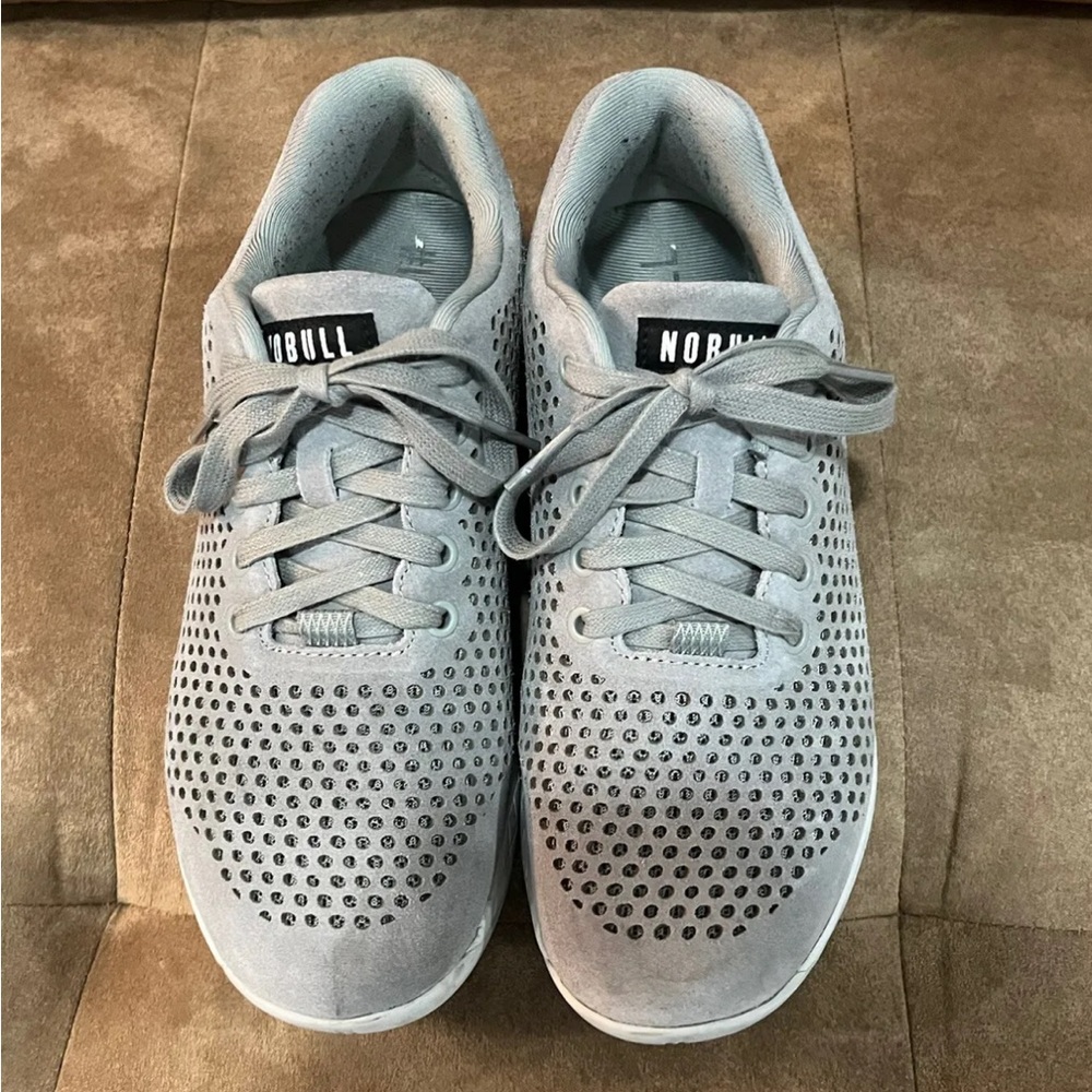 NoBull Suede Trainer Mens 8 Womens Light Gray EUC